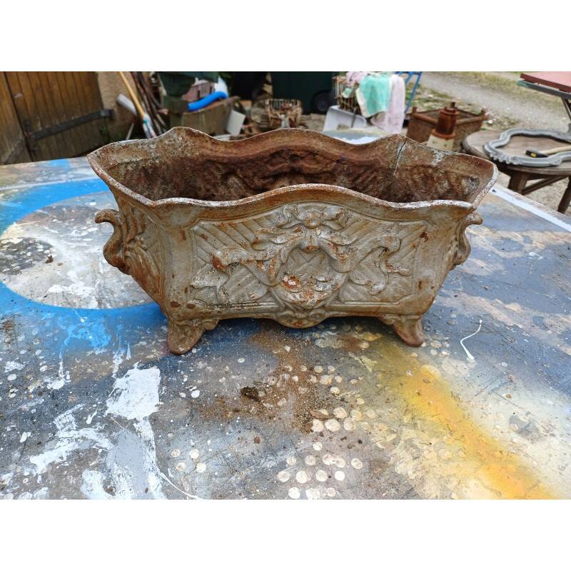 Set of 2 cast iron planters from 1900 from Charleville-Mézières