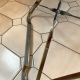 4 vintage folding chairs in chrome