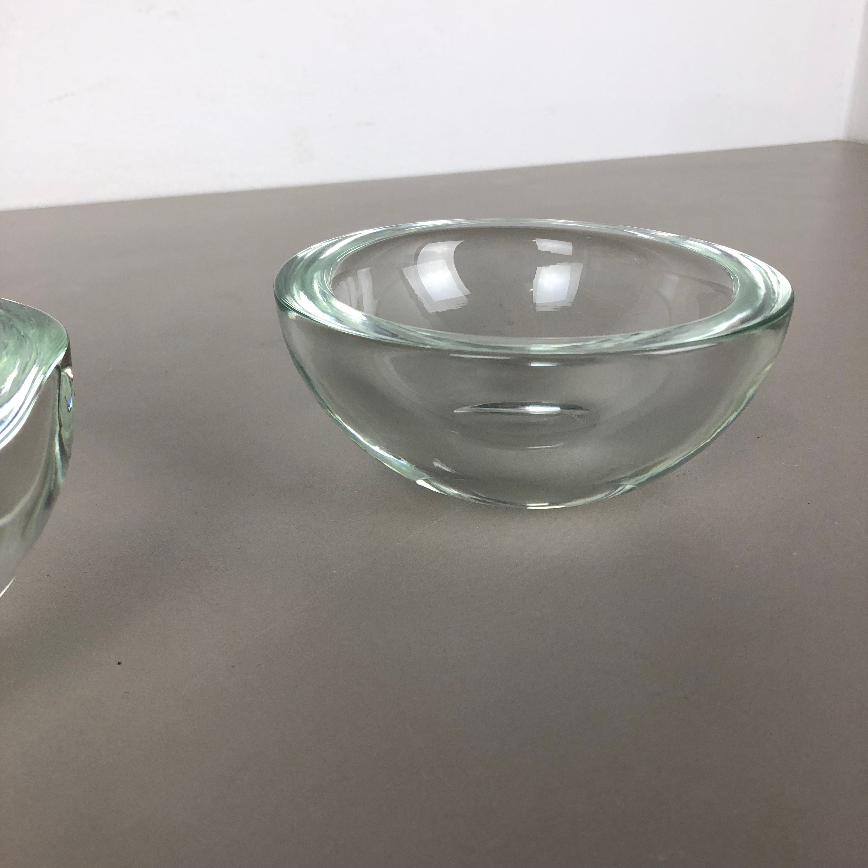 Murano glass shell bowls by Cenedese Italy, 1960