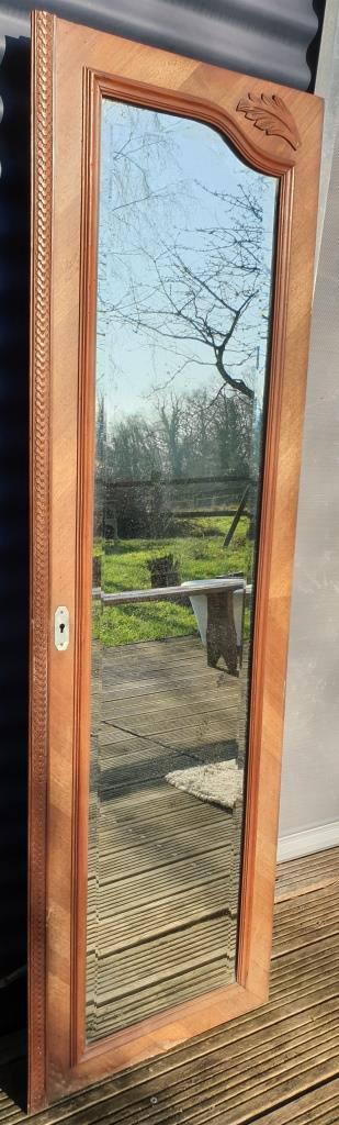 Beveled door mirror "in its juice" XIXth