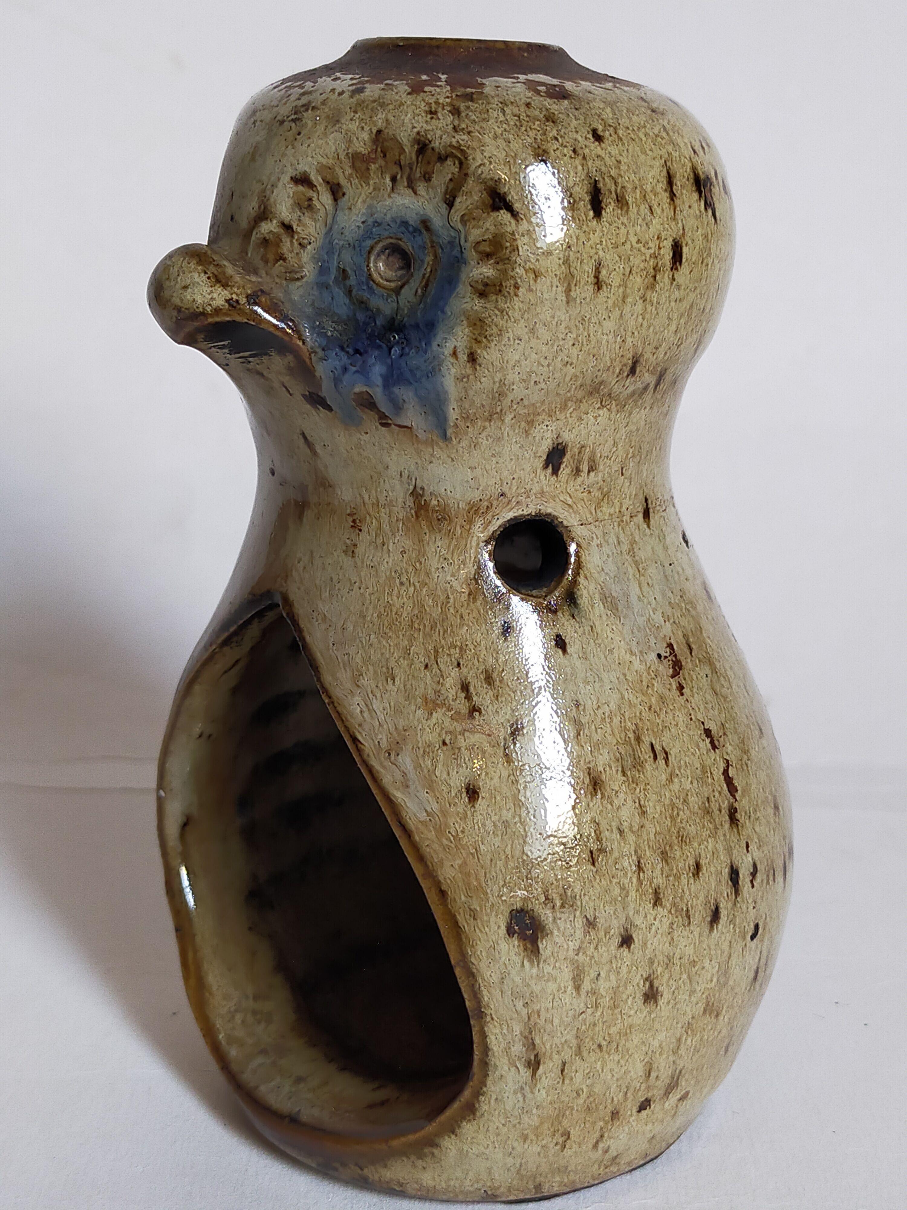 Candlestick "nice" ceramic potter vintage enamelled sandstone