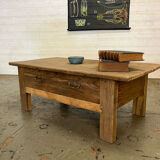 Rustic chestnut farmhouse coffee table