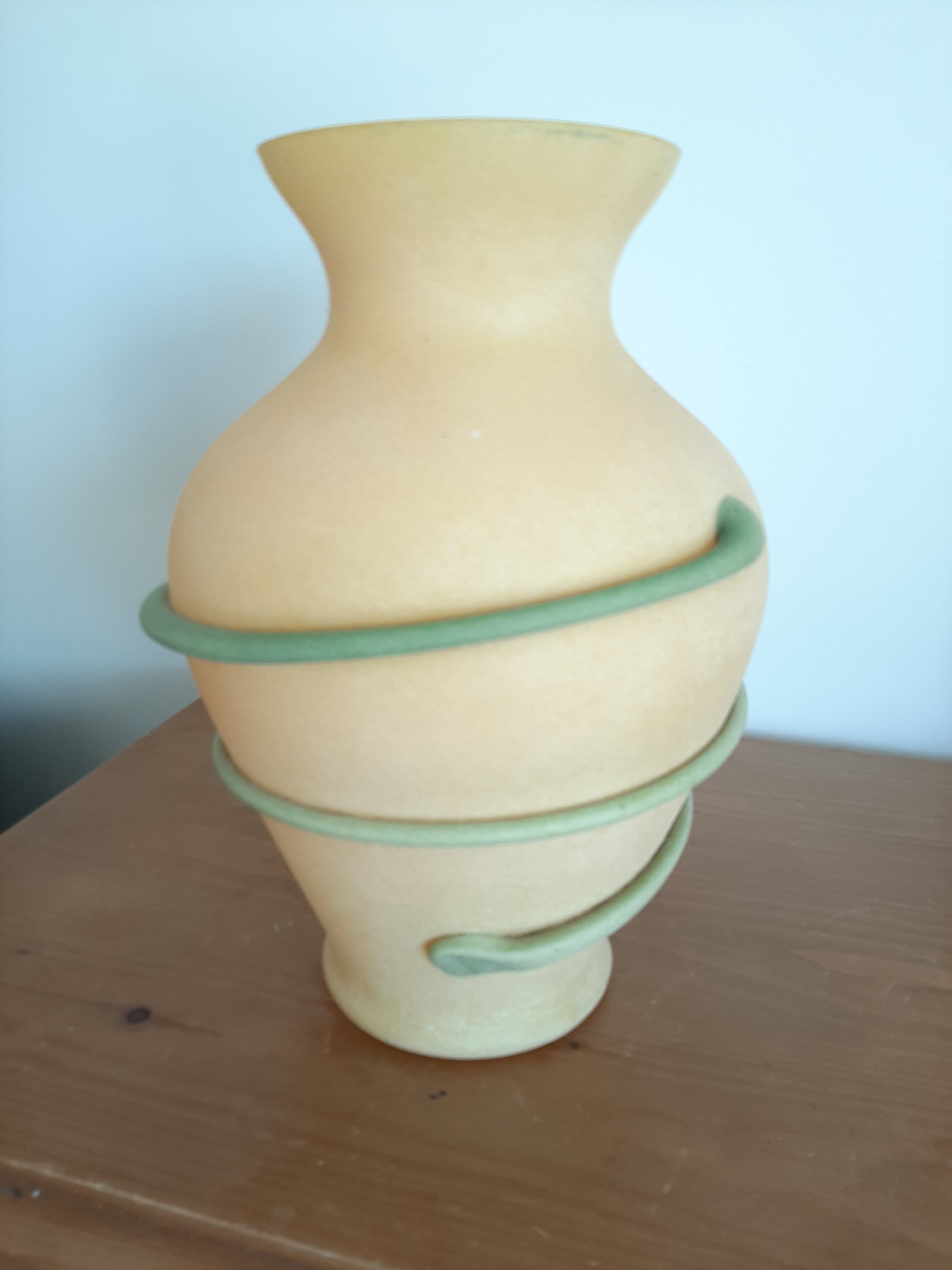 Vase verre jaune murano