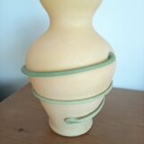 Vase verre jaune murano