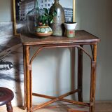 Side service table in old rattan