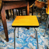 Pair of brown formica stools