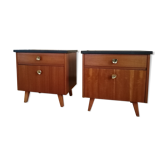 Pair of vintage bedsides