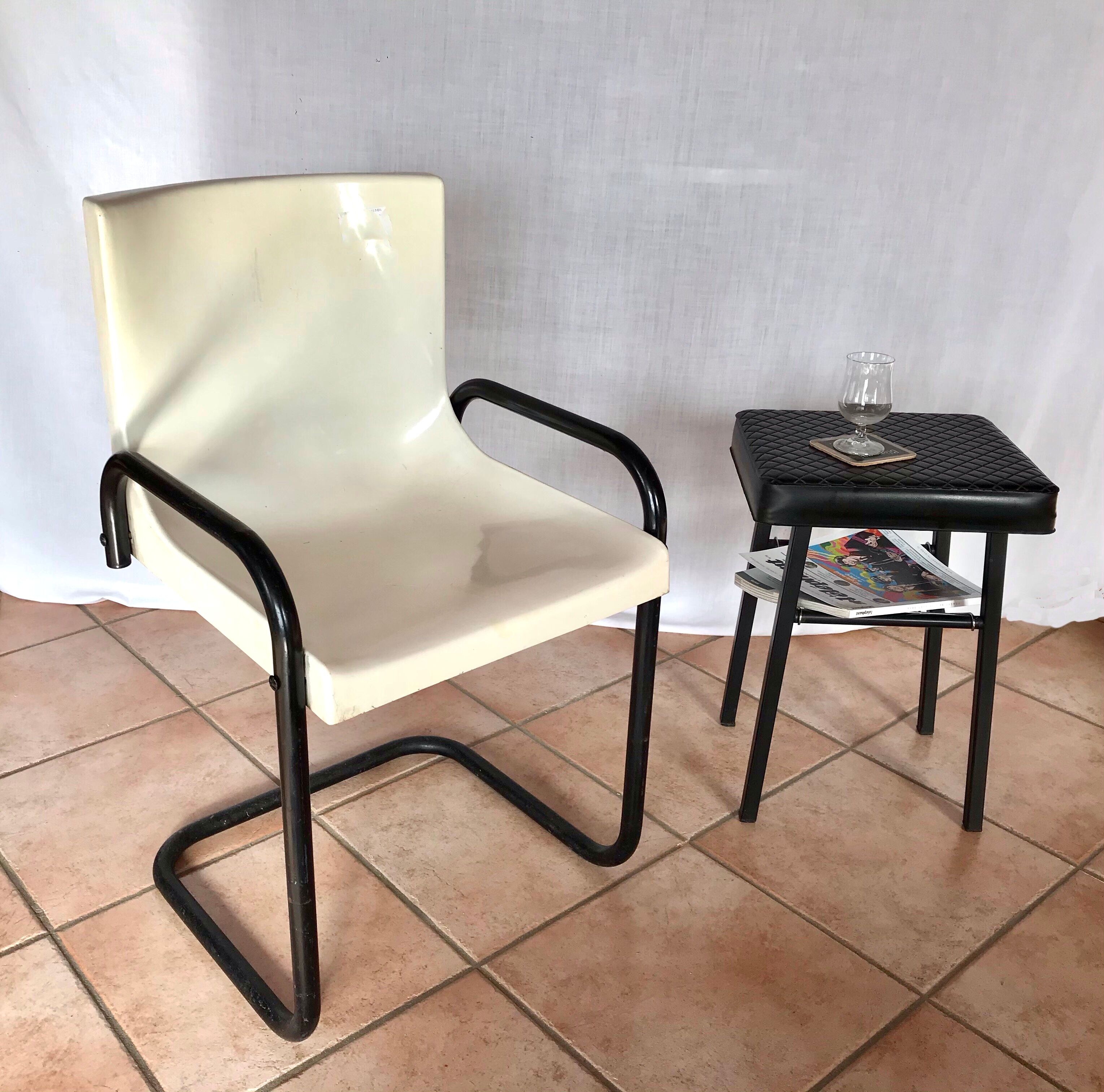 Paire de bouts de canapés skaï Fantasia 1970/80