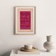 Collage et peinture sur papier ancien - M696 Rose indien - signé Eawy