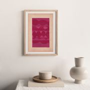 Collage and painting on old paper - M696 Indian Rose - signed Eawy