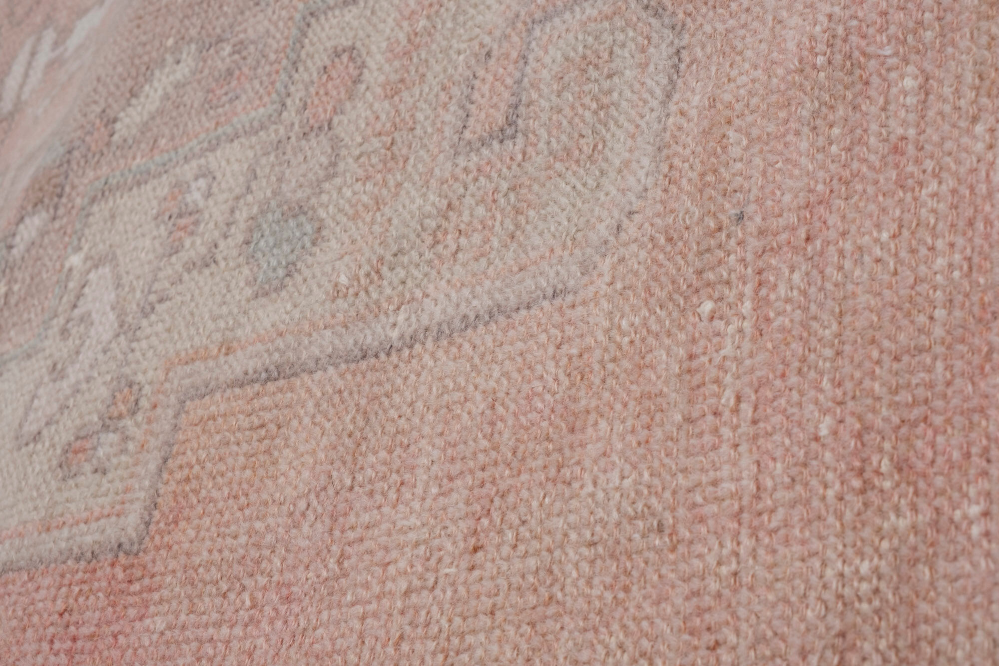 1970s vintage tan handwoven turkish oushak rug 128 x 217 cm