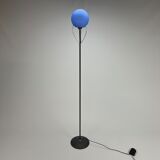 Italian design floorlamp with blue murano glass, 1990s