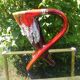 Tripod vase horn shape ceramic glazed Vallauris Vintage way 60s/70s