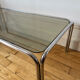 Table basse en verre fumé vintage