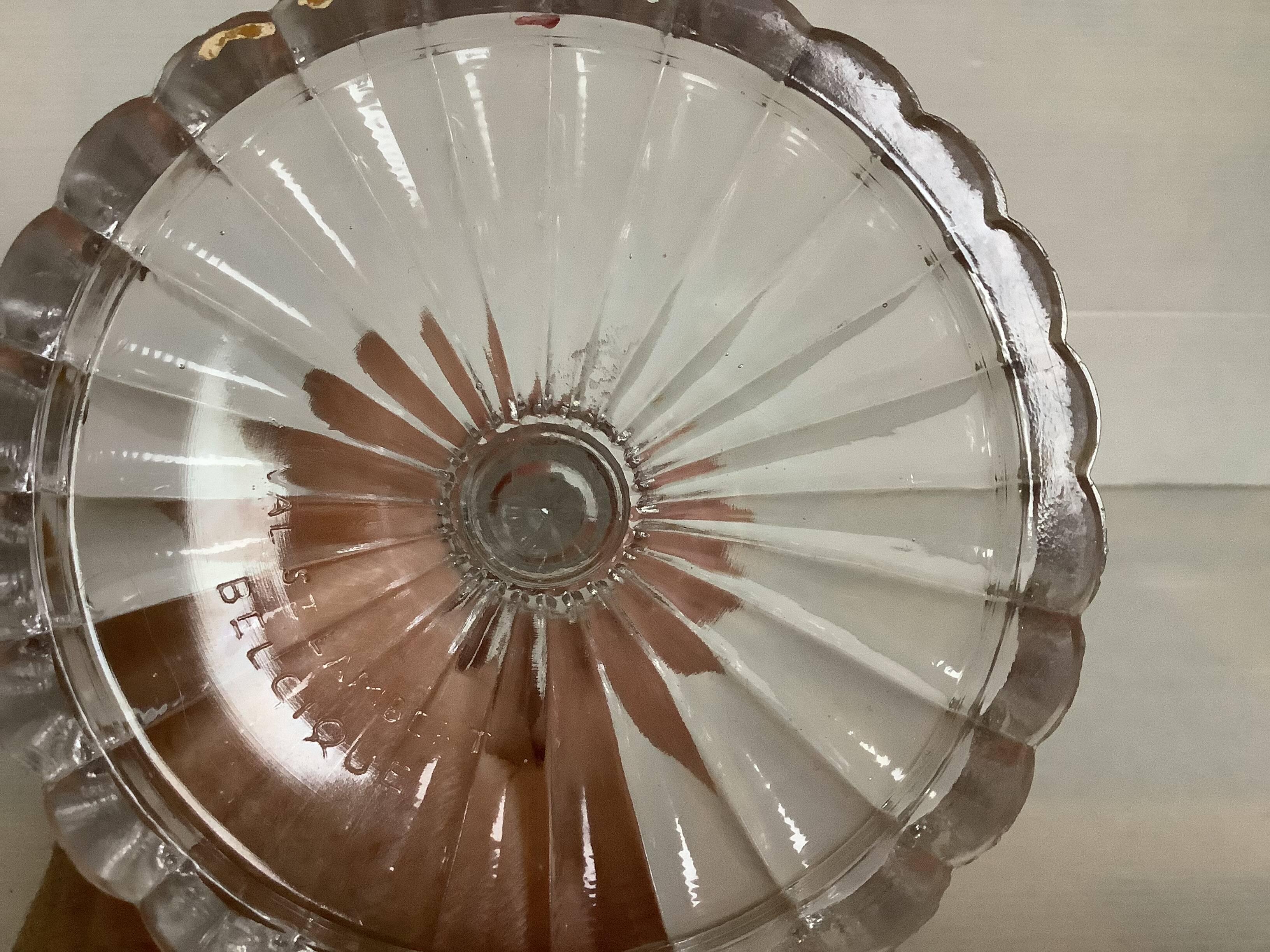 Pair of candlesticks Val Saint Lambert Belgium