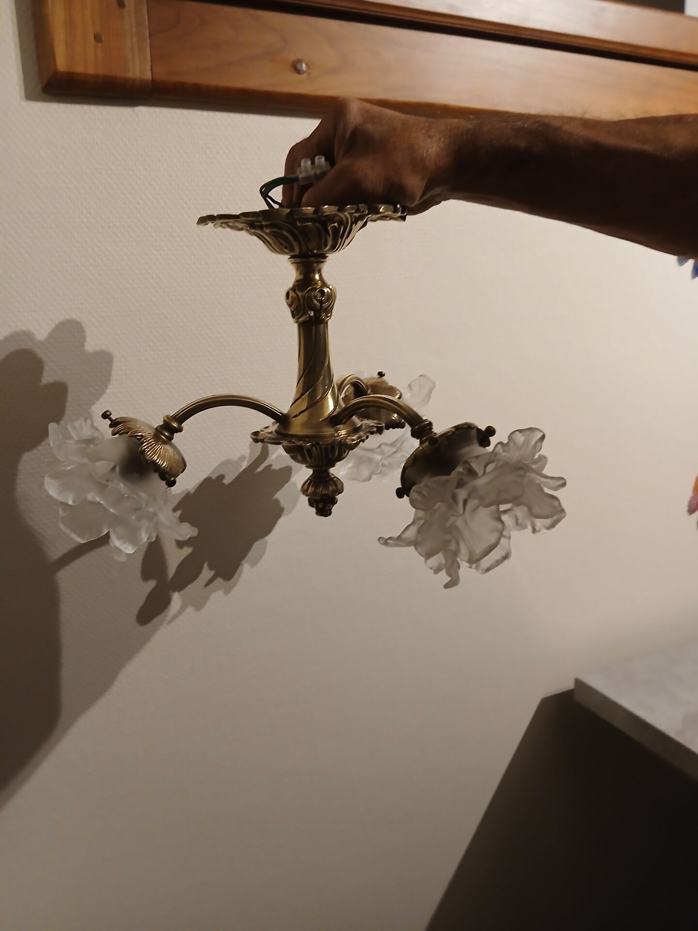 Lustre ancien bronze