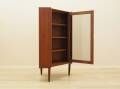 Danish teak corner display cabinet on tapered legs, 1960s