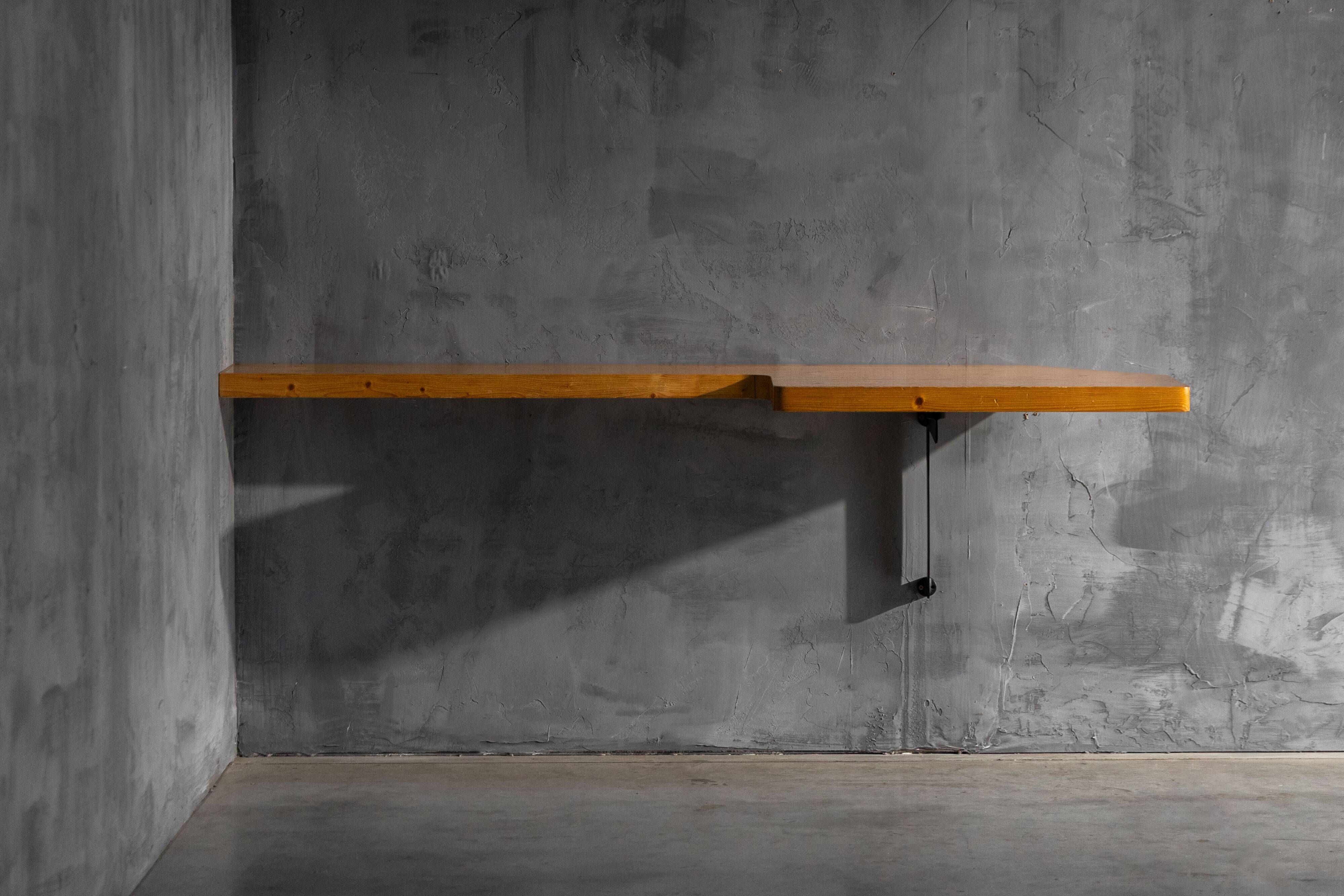 Wall-mounted console table by Charlotte Perriand, France, 1950s