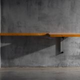 Wall-mounted console table by Charlotte Perriand, France, 1950s