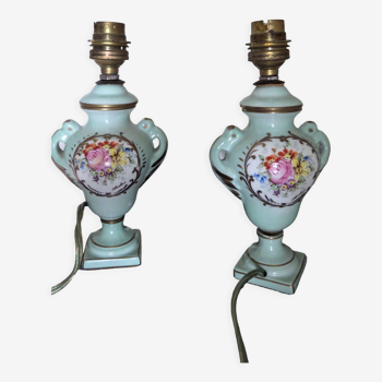 Porcelain bedside lamps by Couleuvre Edition d'Art Limitée