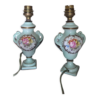 Porcelain bedside lamps by Couleuvre Edition d'Art Limitée