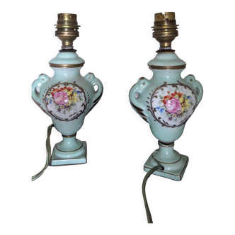 Lampes de chevet en porcelaine de Couleuvre Edition d'Art Limitée