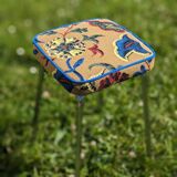 Pierre Frey fabric formica stool