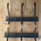 Old black curved wooden coat rack