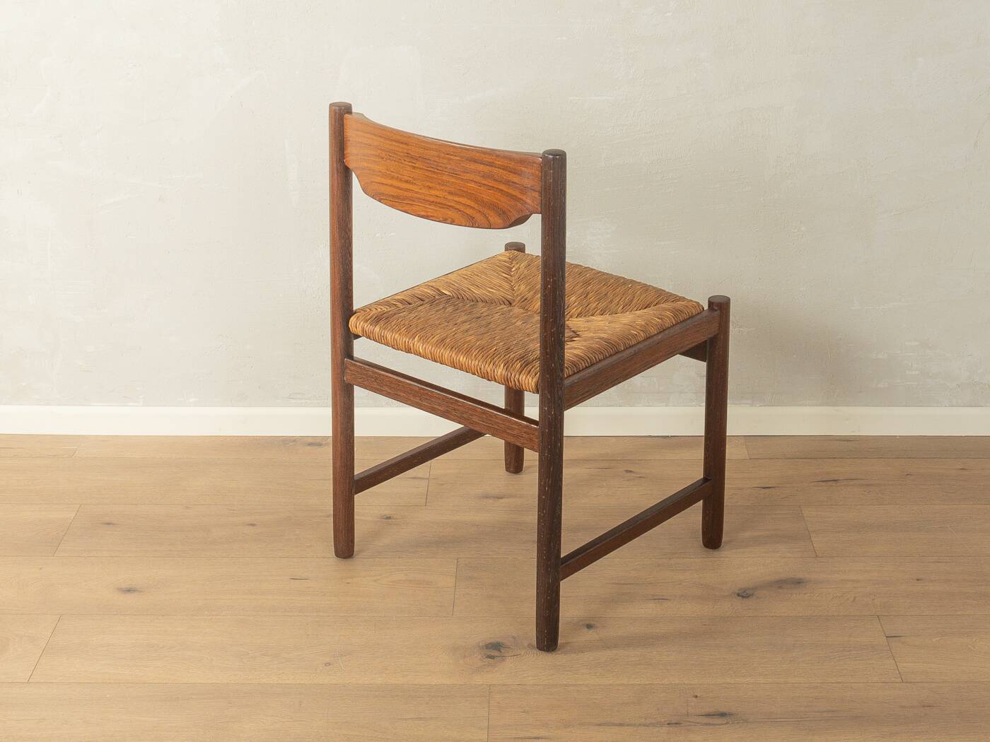 Dining chairs from the 1970s with original seagrass weave (set of 2)