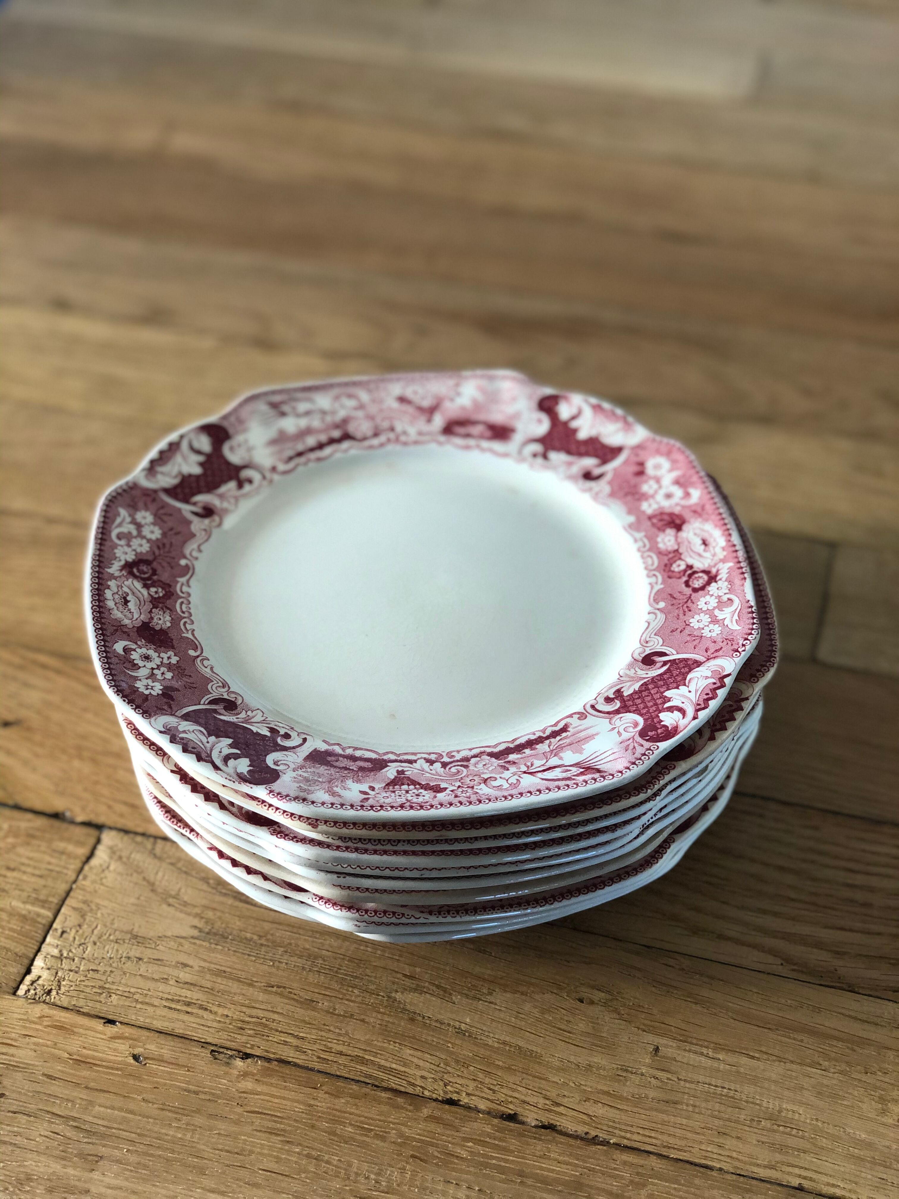 Old victoria dessert plates