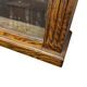 Vintage shallow wall display cabinet in wood / shelf