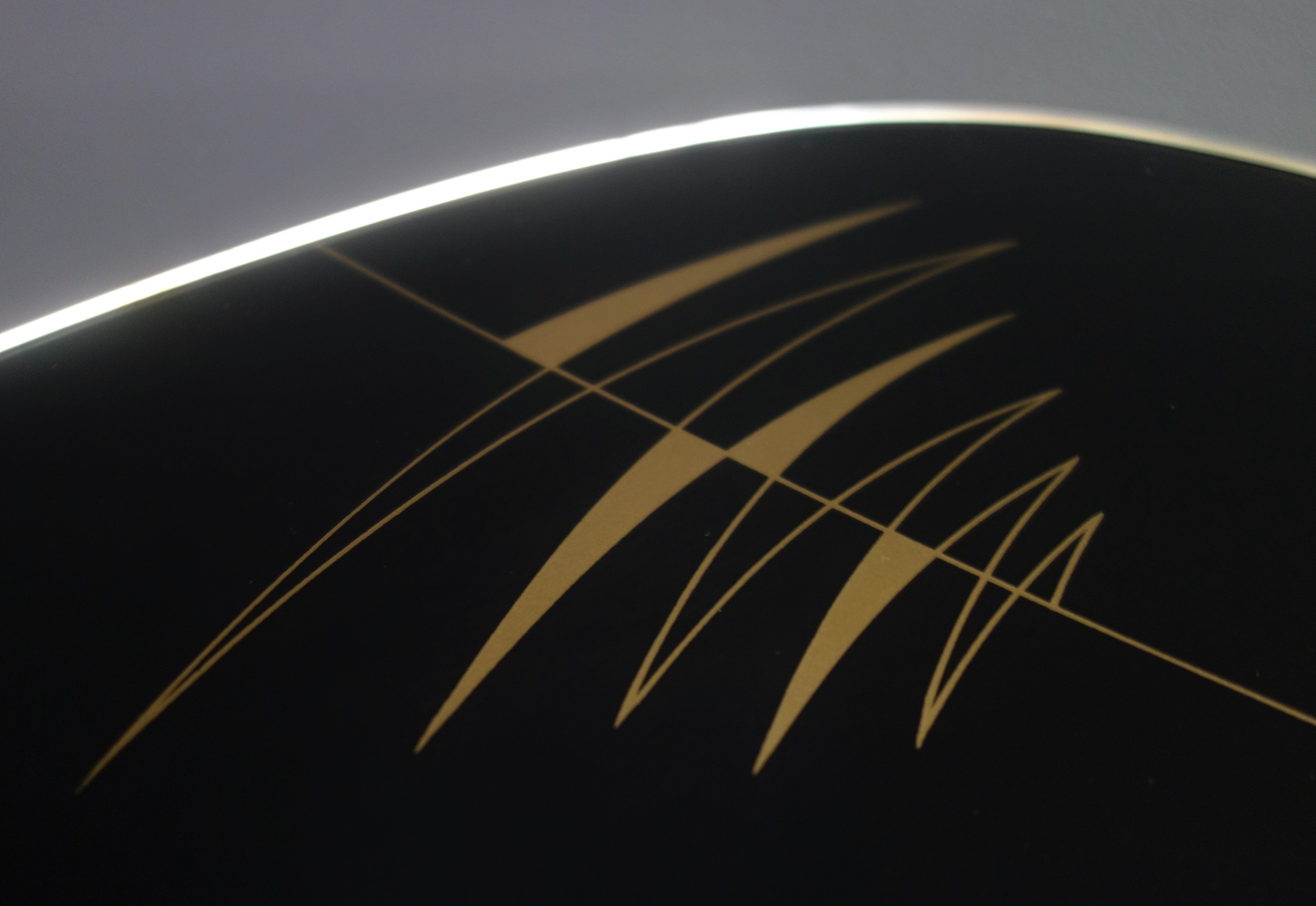 Black and Gold glass table 1960s