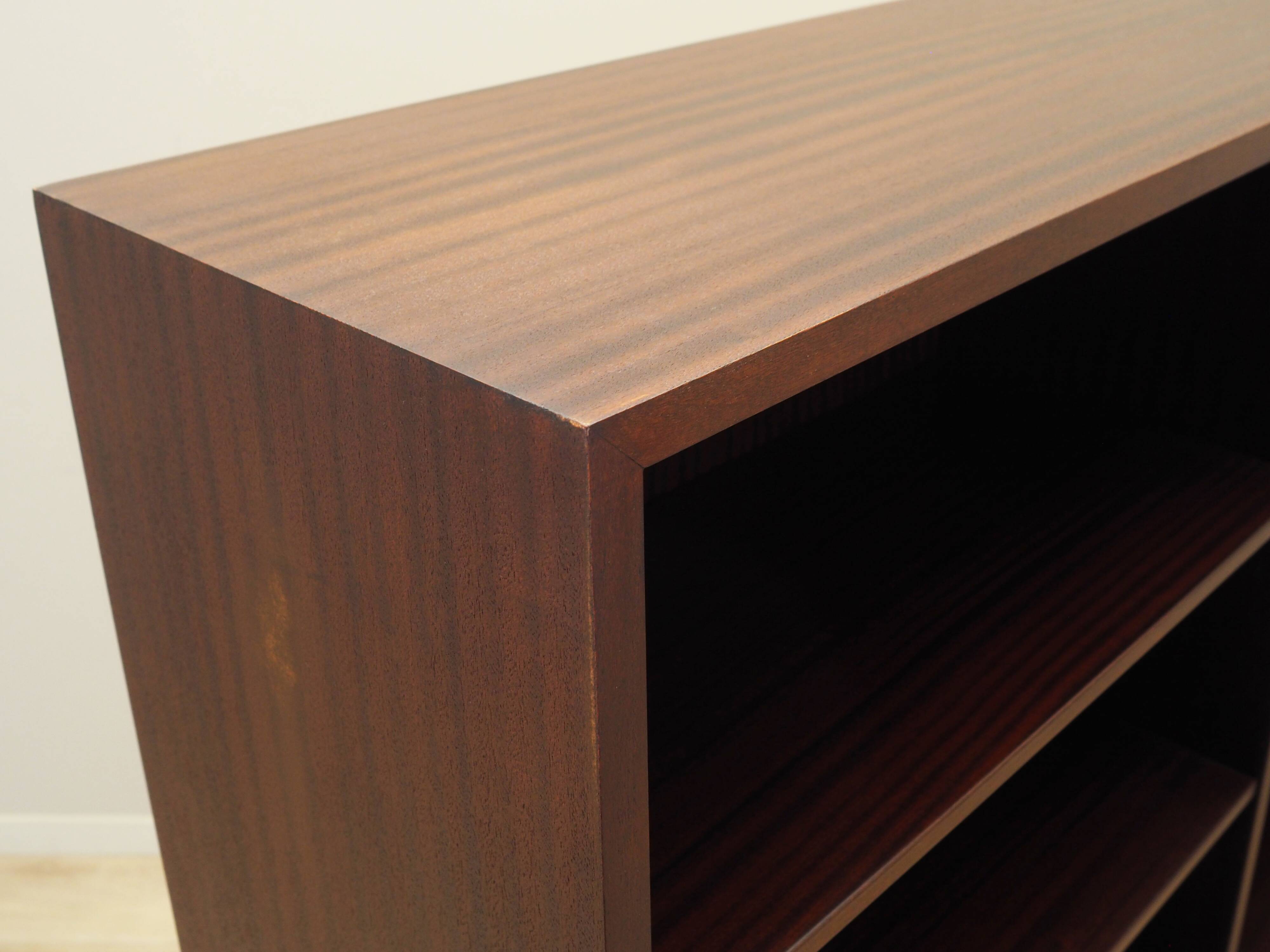 Mahogany bookcase, Danish design, 1970s, manufacturer: Omann Jun