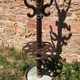 Coat rack on oak and zinc stand