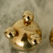 Pair of mid-century Swedish brass candle holders