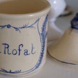 Personalized medicinal herb pot in hand-painted ceramic