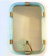 Luxury Azzure "Torchon- Torciglione" Murano Glass Wall Mirror