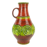 vintage 1960s 70s jasba ceramic VASE floor vase model N 322 13 45 squiggle pattern