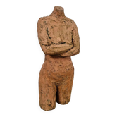 Vintage terracotta sculpture | Female torso