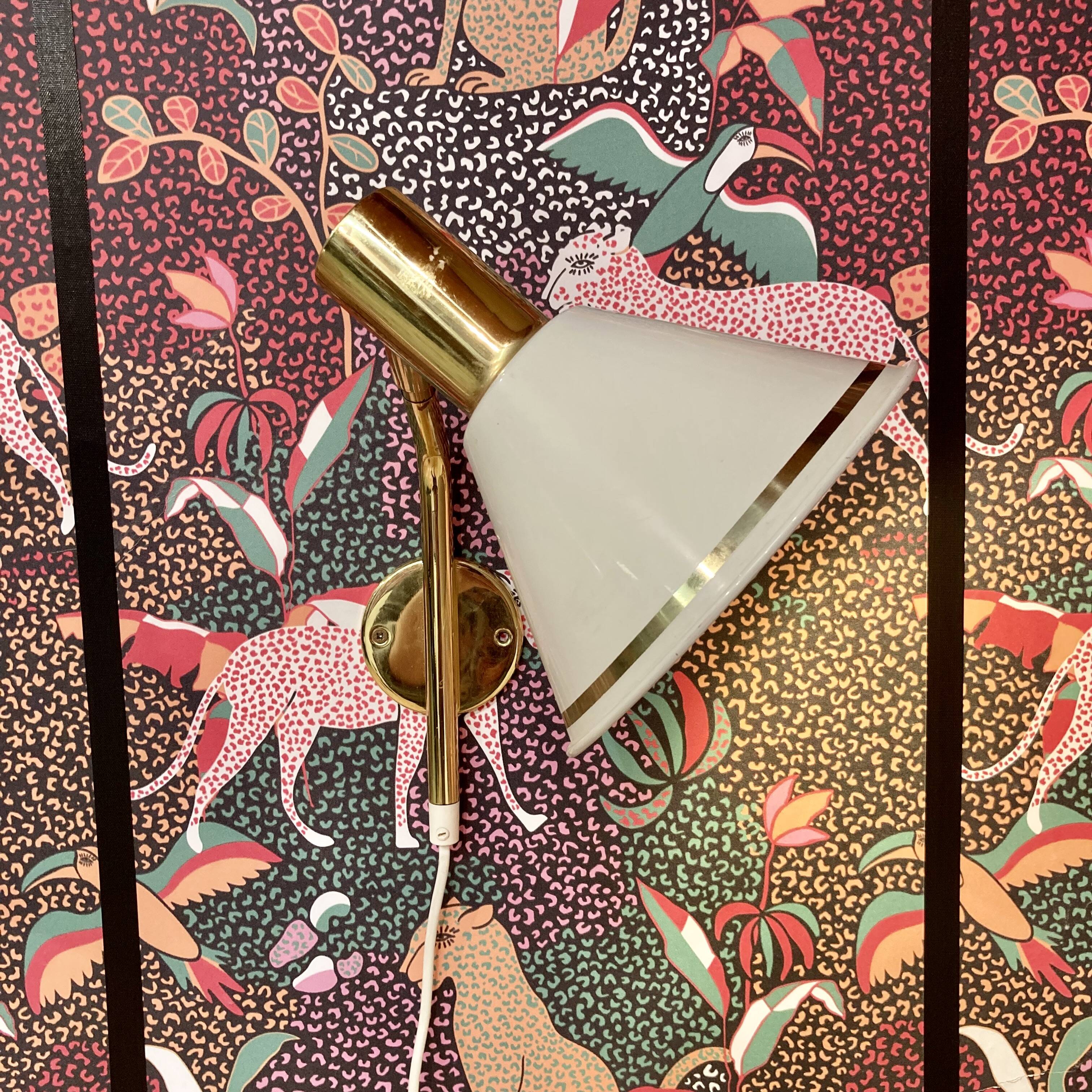 Pair of modular wall lights, Scandinavian design, 1960s.