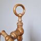 Art Deco desk lamp in brass and satin glass, 1920s-30s