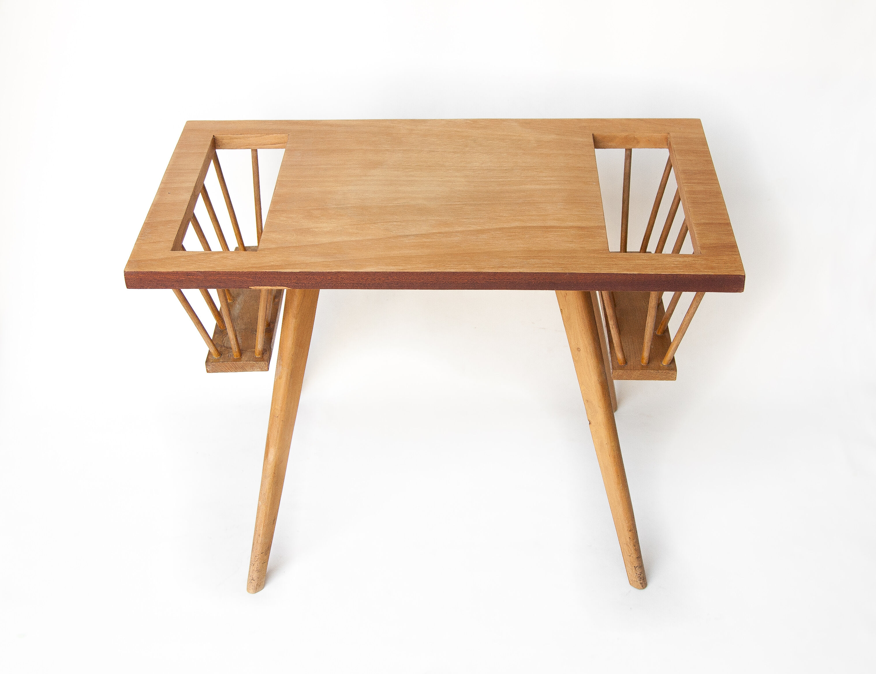 Vintage table, wooden table feet compass, side table, coffee table, lounge magazine table, retro, wooden table, table, 70's
