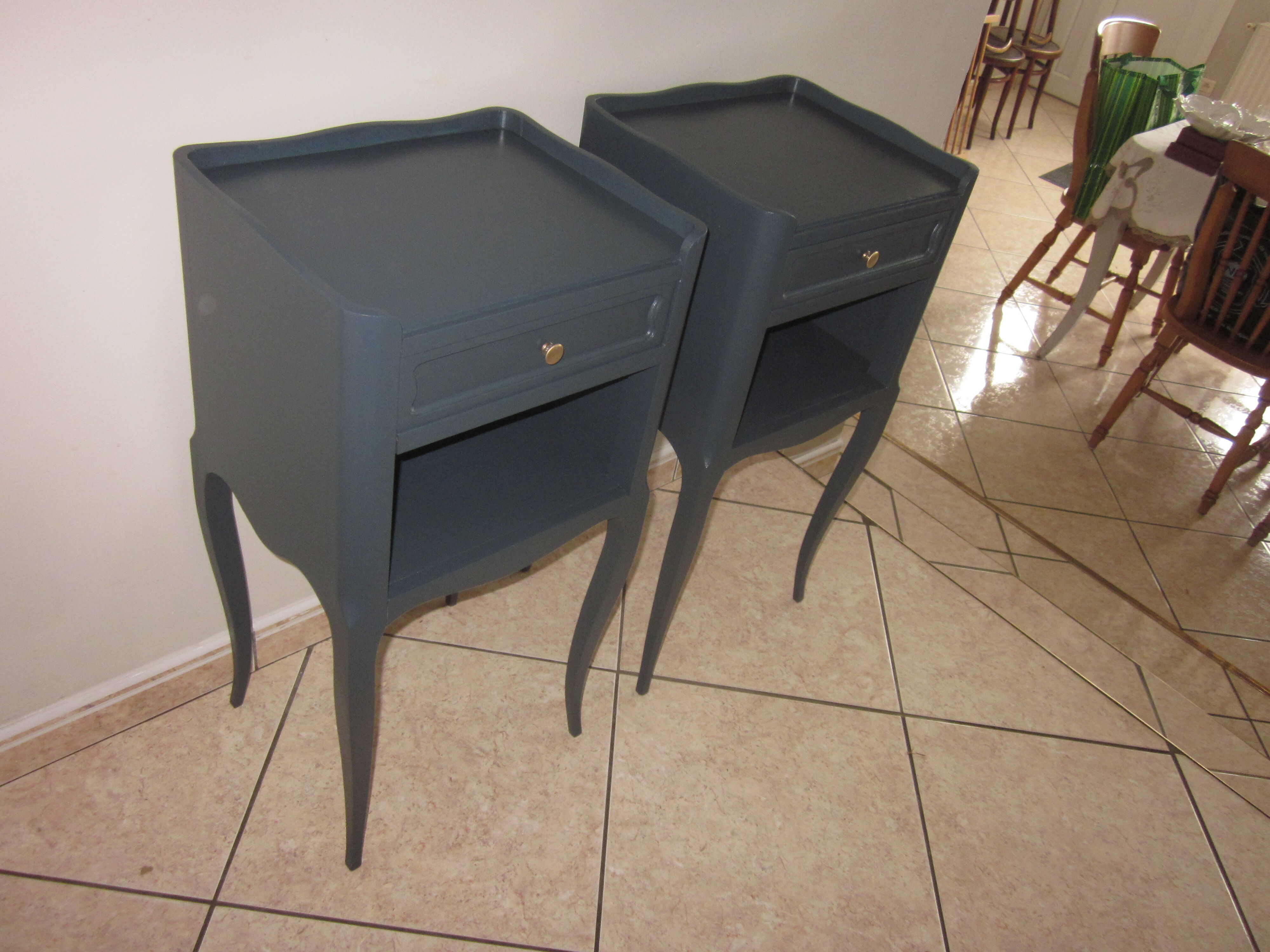 Anthracite grey style bedside pair