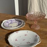 Old pie dish with 2 handles, golden wheat patterns, D28.