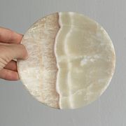 Coupelle en pierre naturelle veinée crème