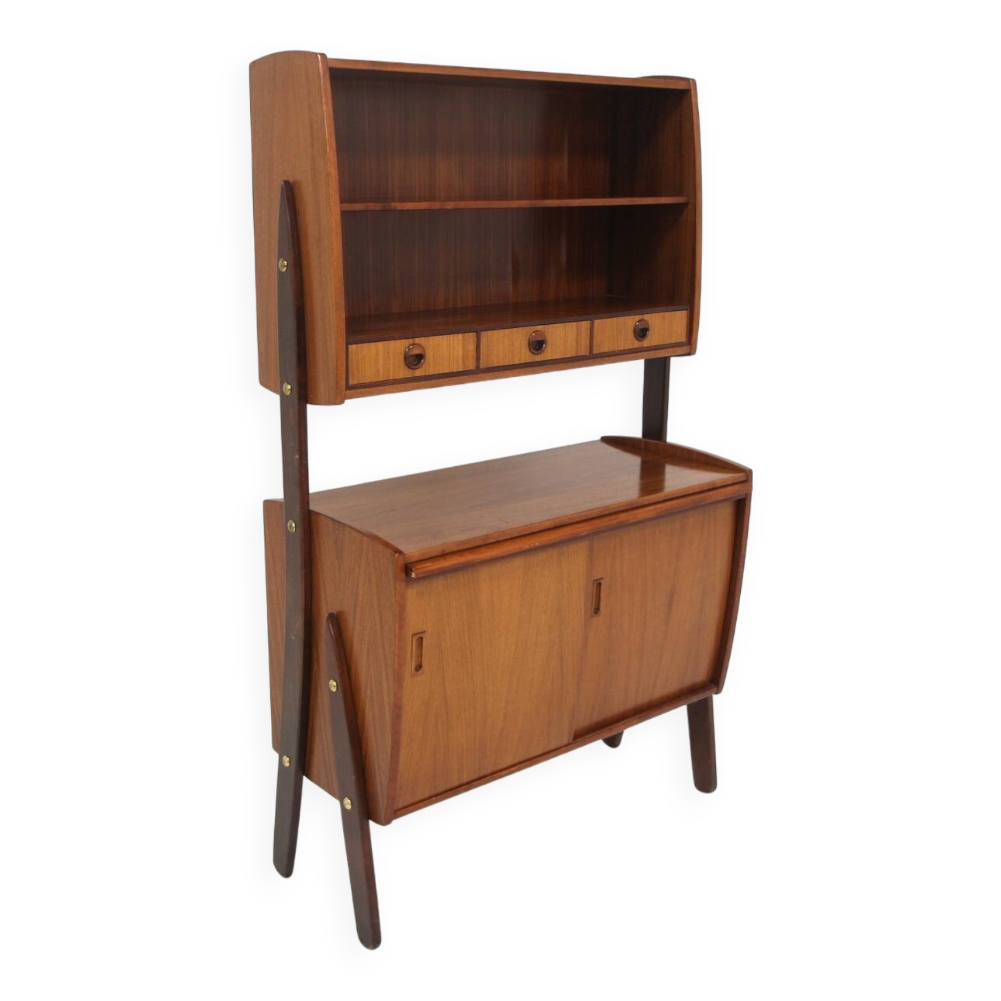 Scandinavian mahogany and beech secretary, Sweden, 1960