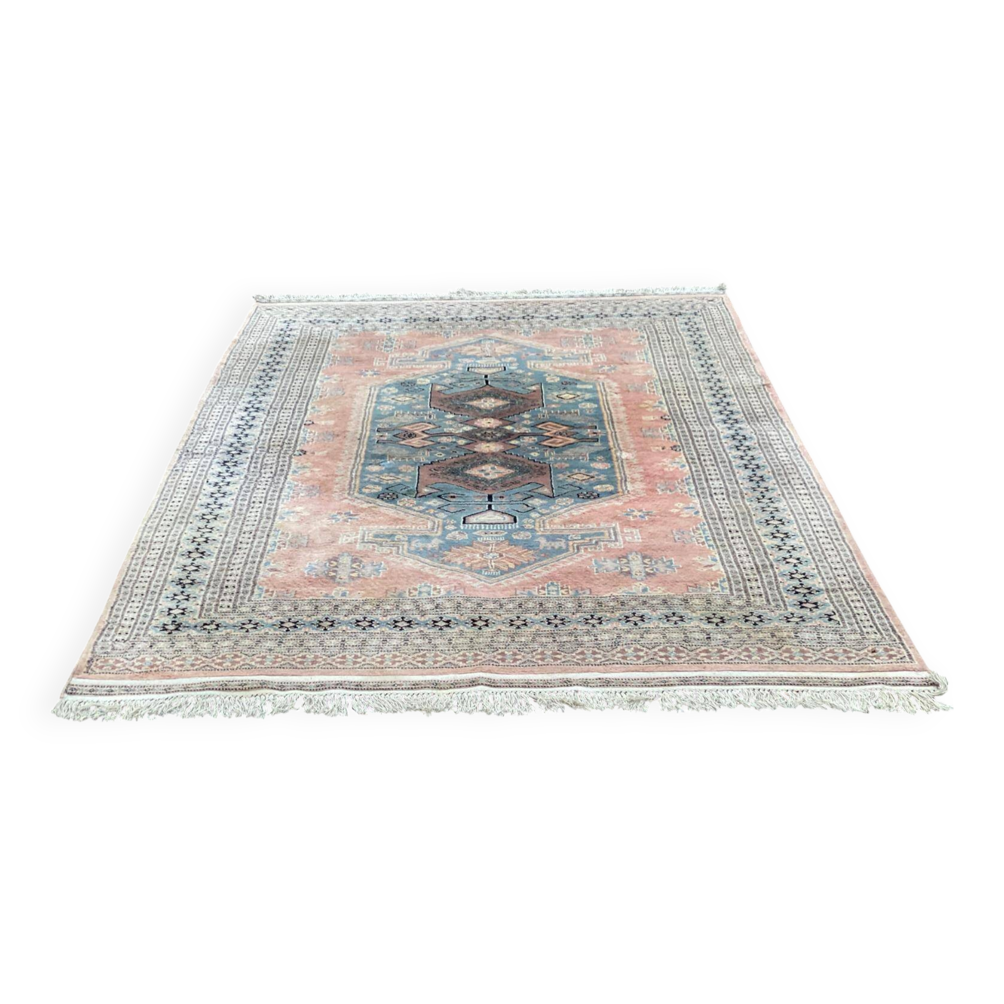Oriental Persian wool rug Pakistan light blue 200x300