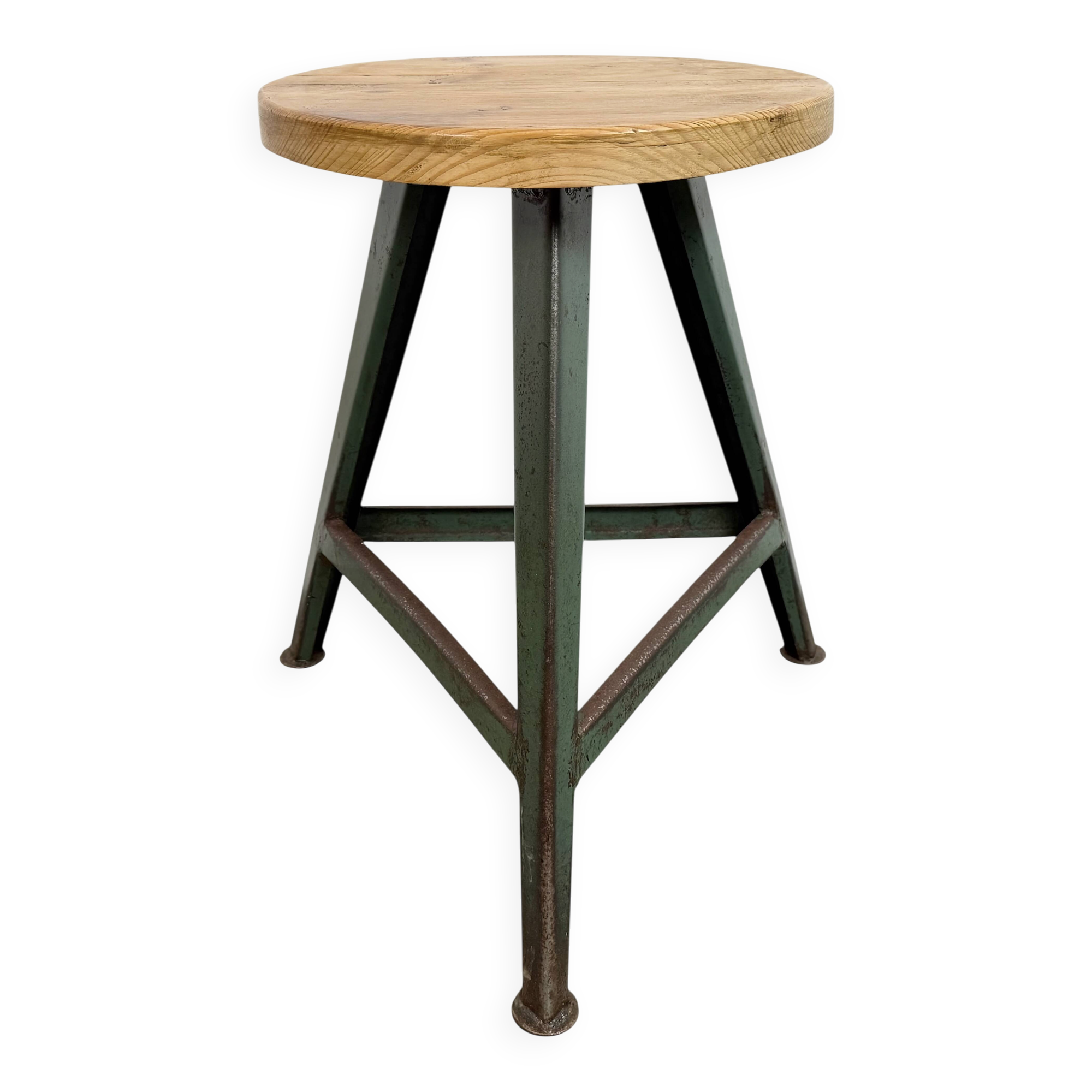Green Industrial Workshop Stool, 1960s