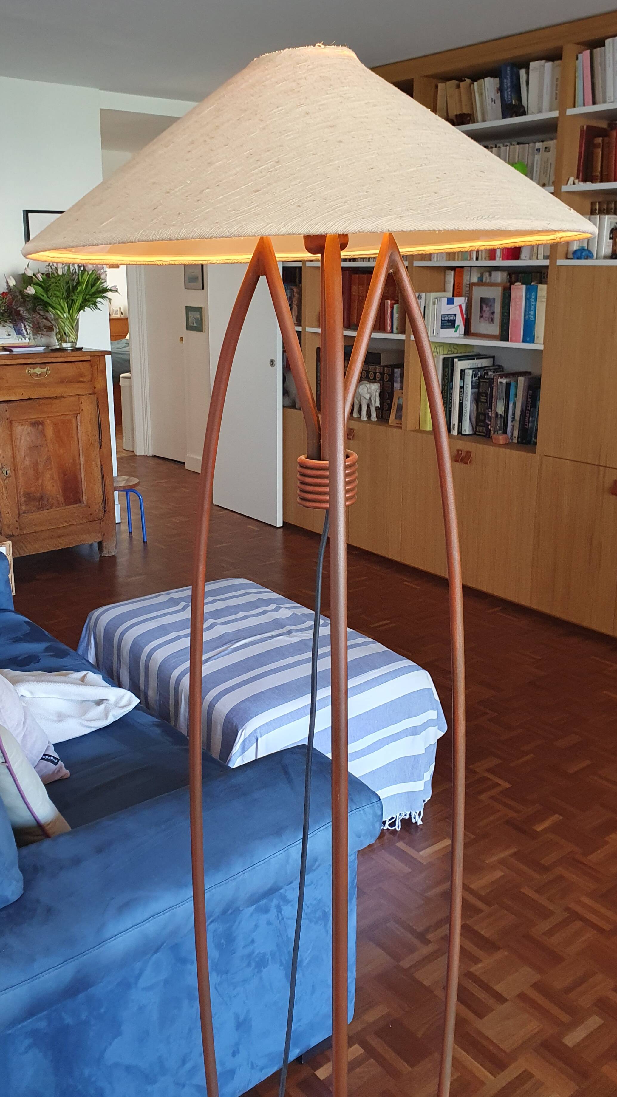 Wrought iron floor lamp