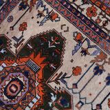 Handmade vintage Caucasian Kazak rug 4' x 6.9' (123cm x 213cm) 1960s